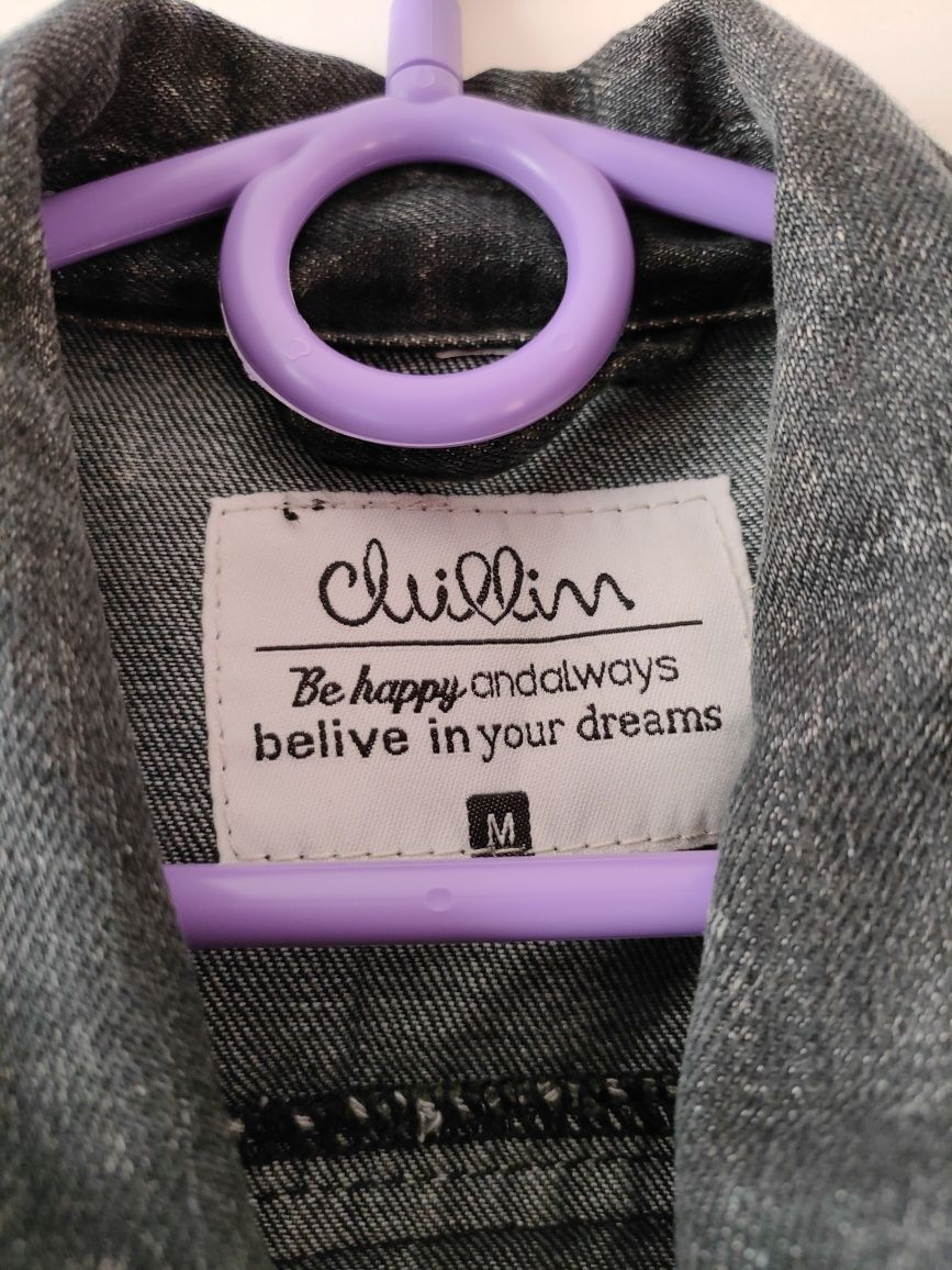 NOWA! Kurtka jeansowa damska w kolorze ciemnej szarości Chillin r. M