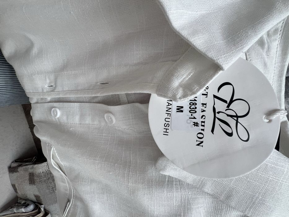 Білий костюм льон-котон