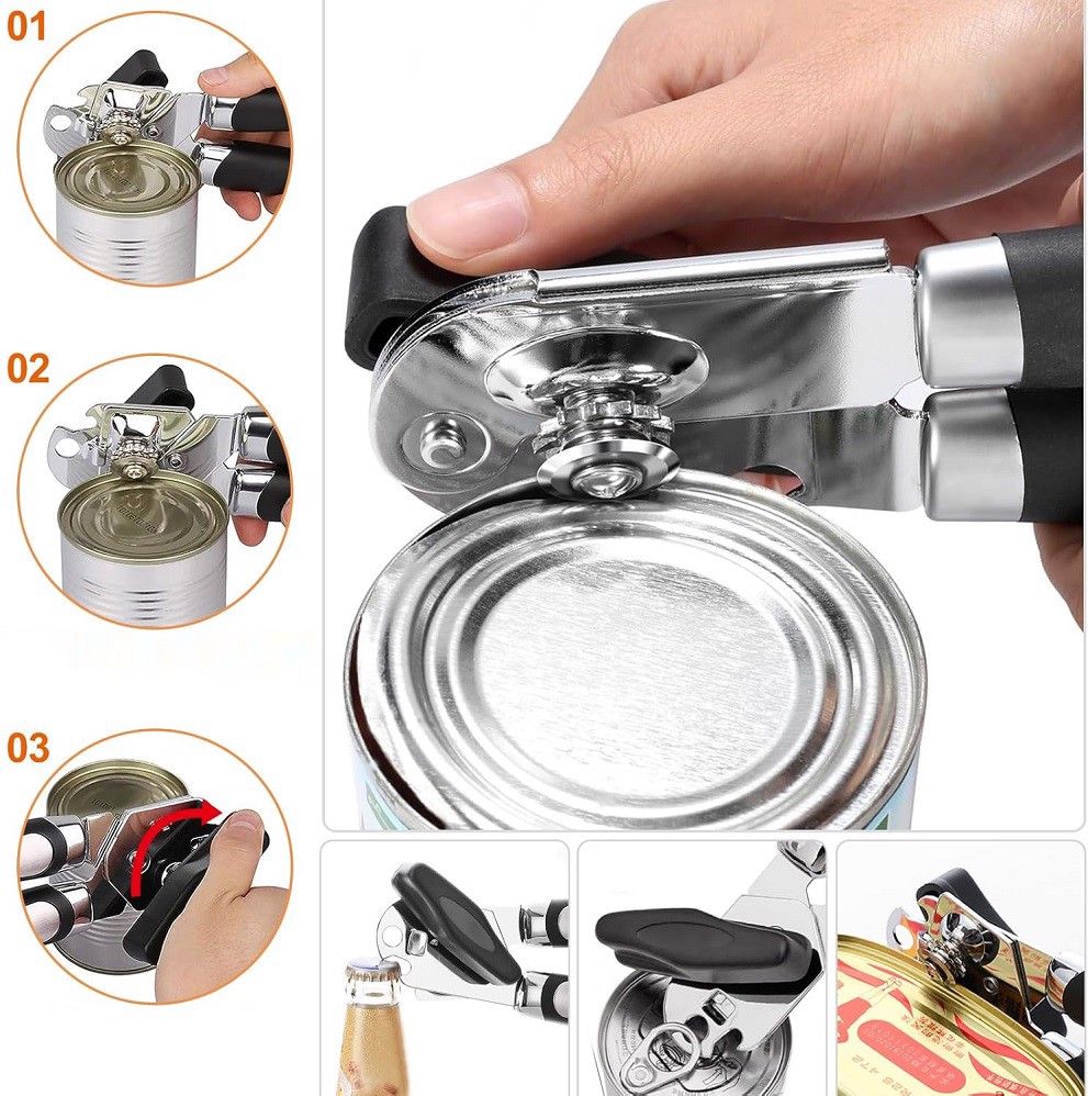otwieracze do puszek słoików butelek inox 2 szt.