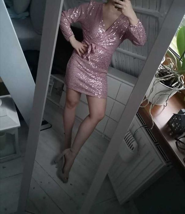Sukienka cekinowa Selfieroom , NOWA