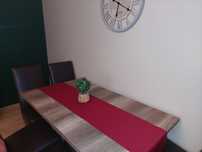 Bordowy bieżnik obrusek 193 x 39 cm nowy bez metki