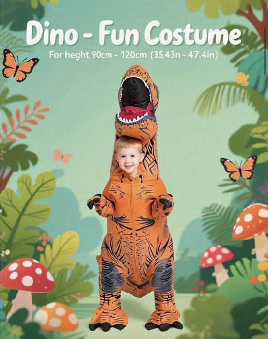 Костюм динозавра надувний дитячй