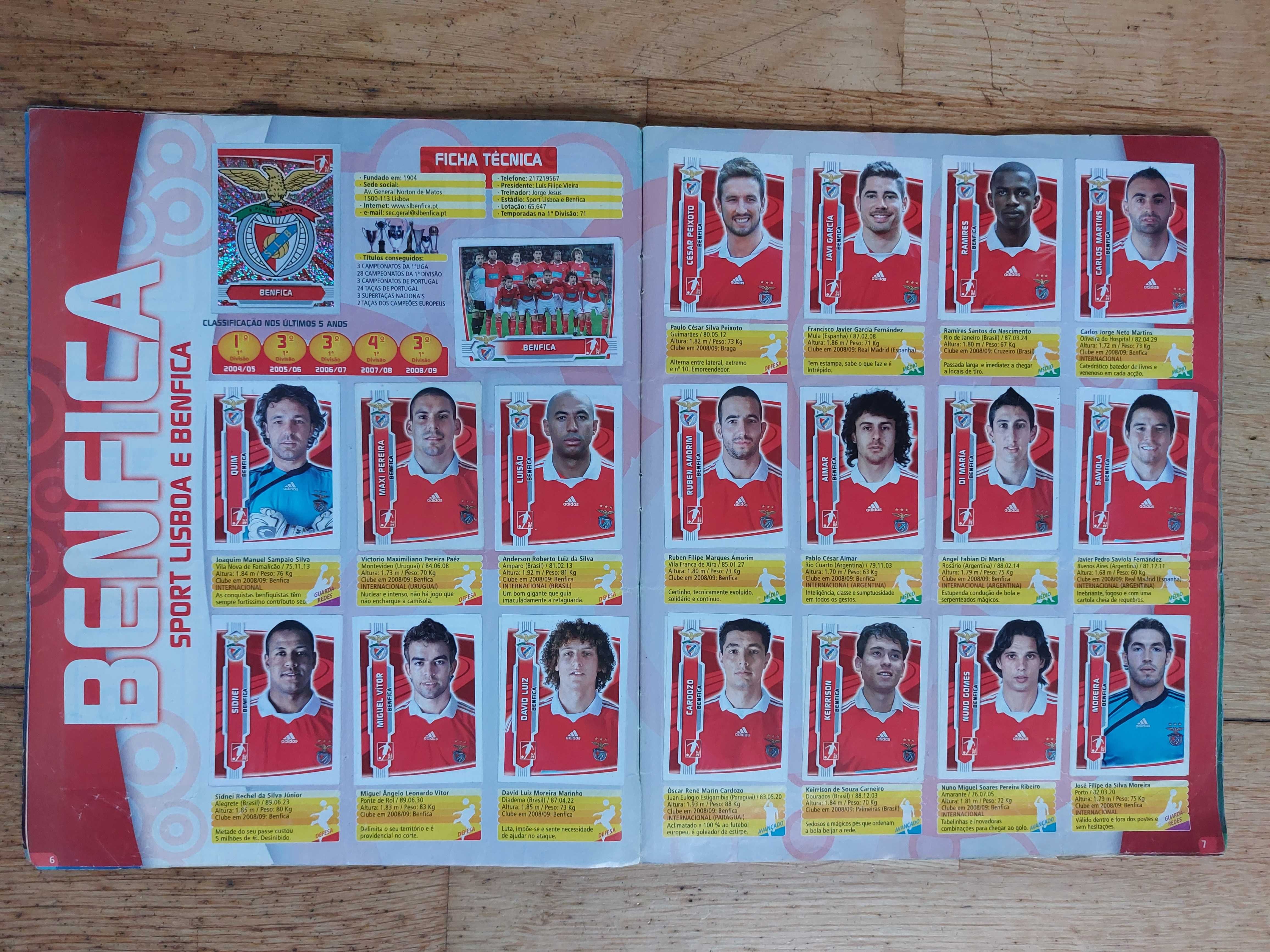 Caderneta de cromos - Futebol 2009-10 - Completa