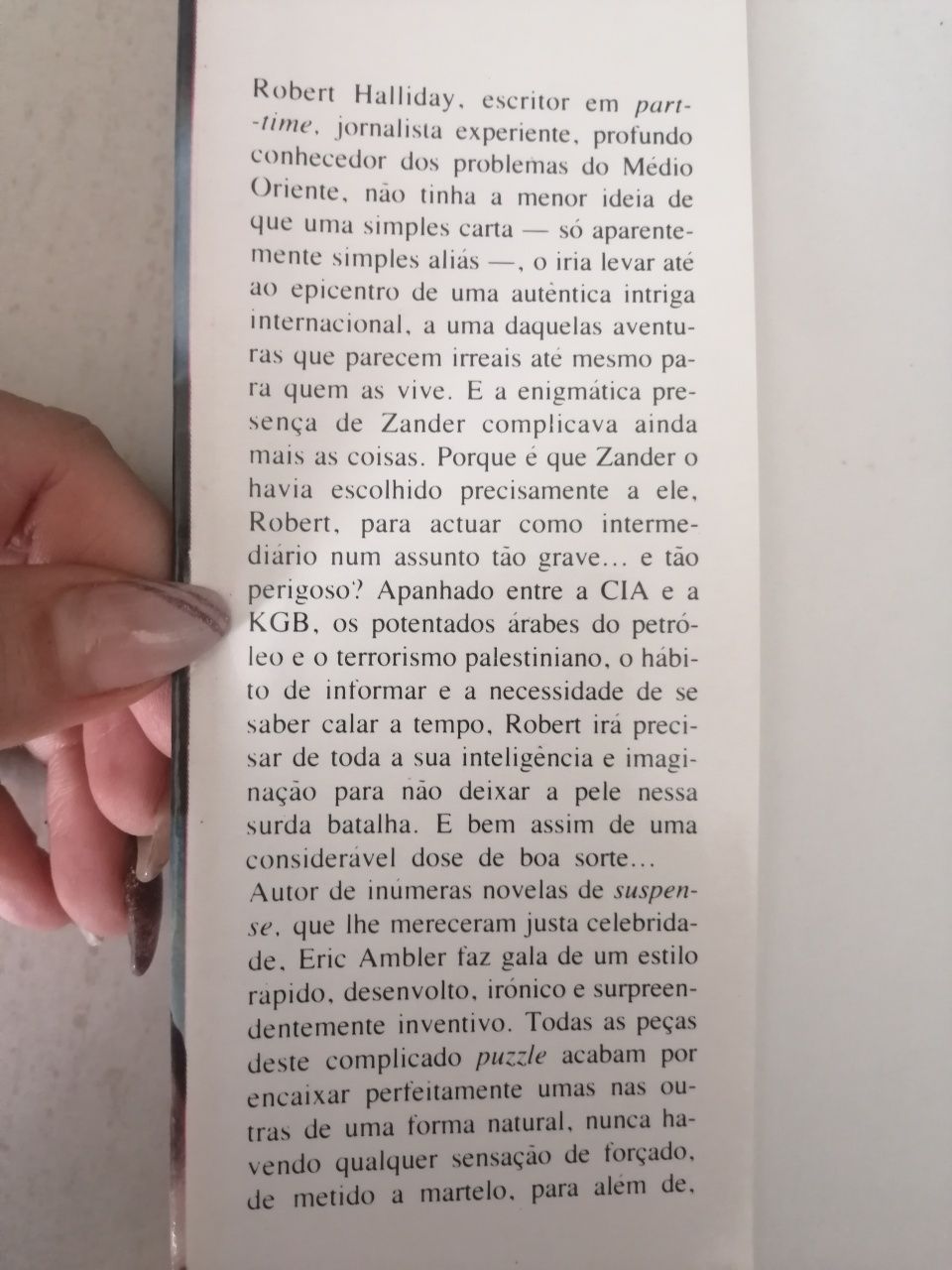 Livro correndo contra o tempo de Eric Ambler