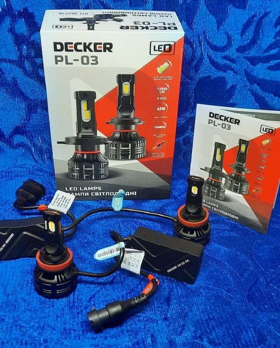 Лед лампа  Decker PL 03 H11/H7/Н4/Hb3/hb4) 5000K 12000Lм 65W