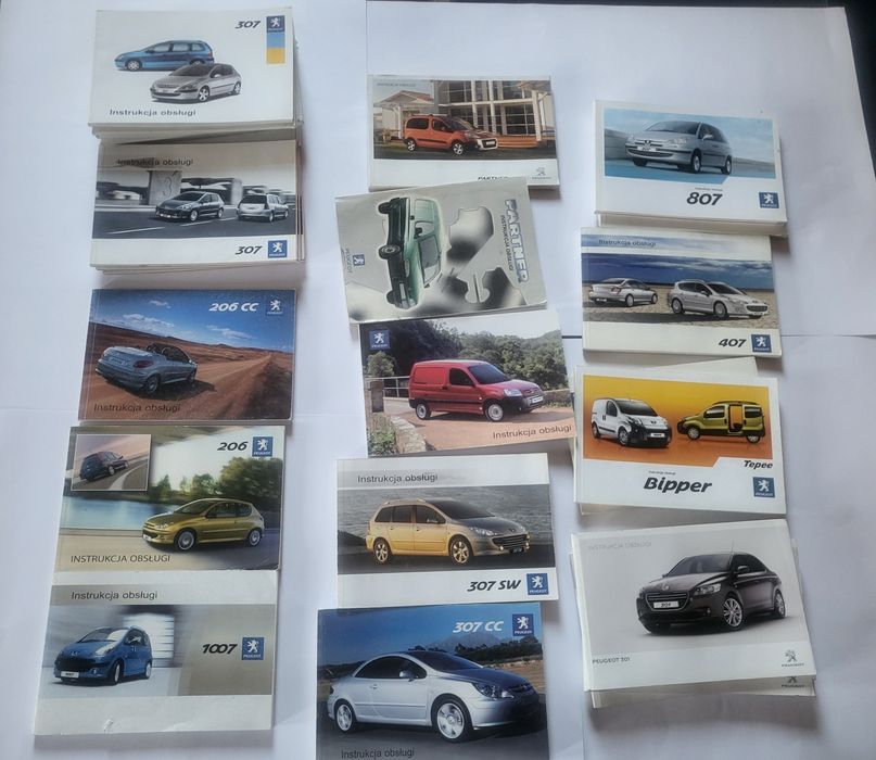 Instrukcje obsługi Peugeot wiele modeli