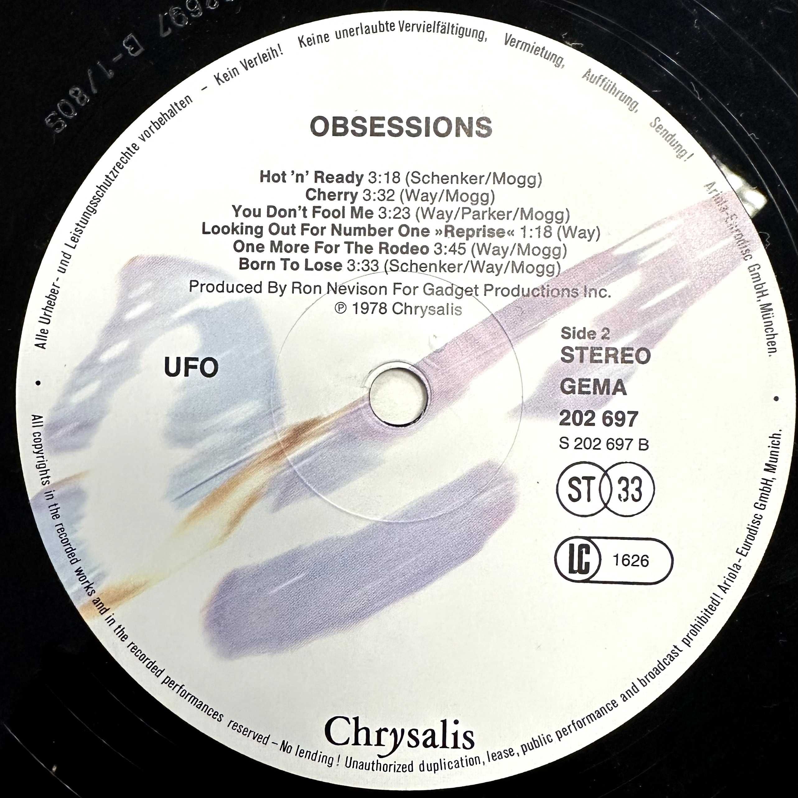 UFO - OBSESSION (Vinyl, 1978, Germany)