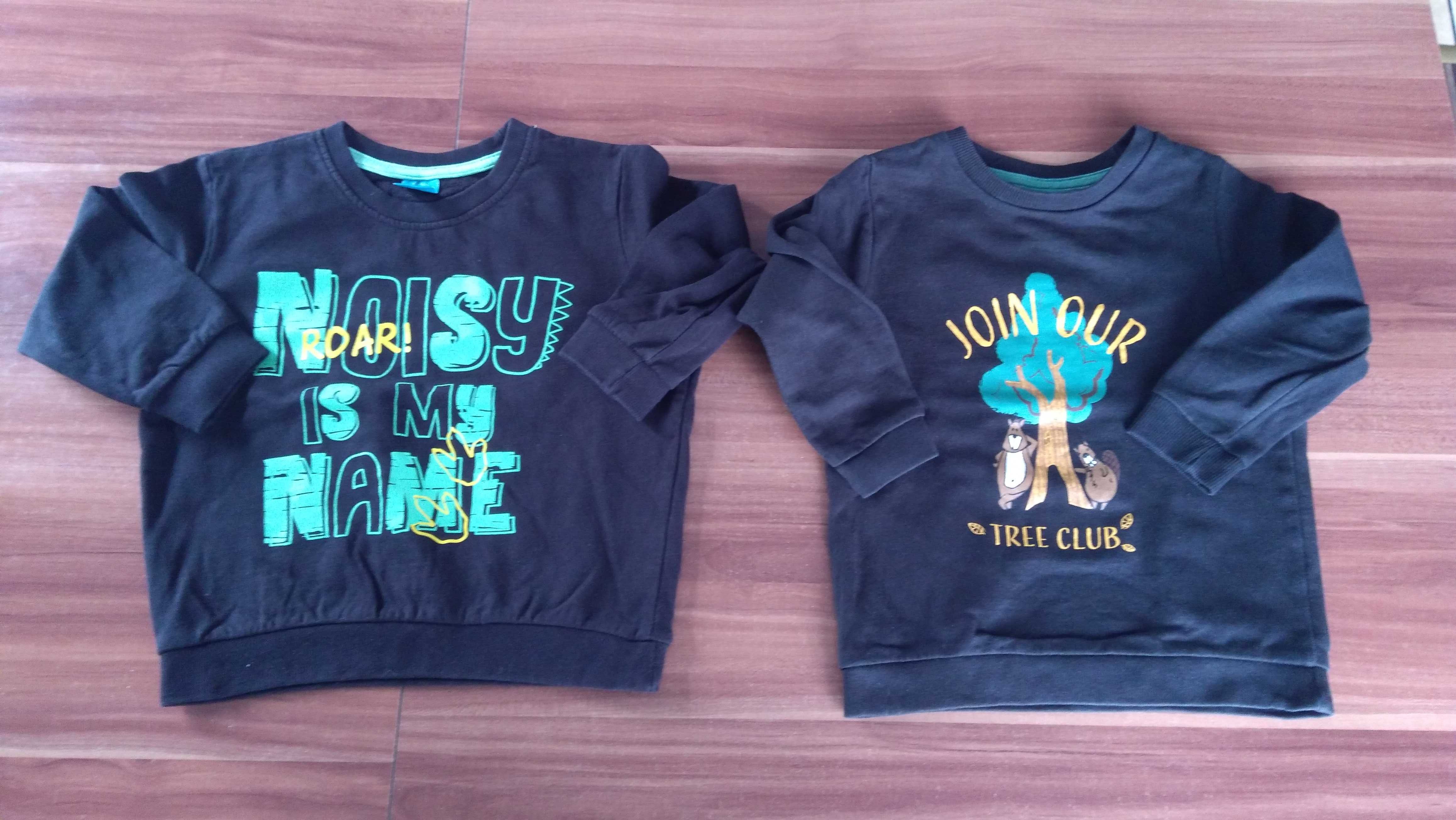 2 bluzy czarne dla chłopca rozmiar 98