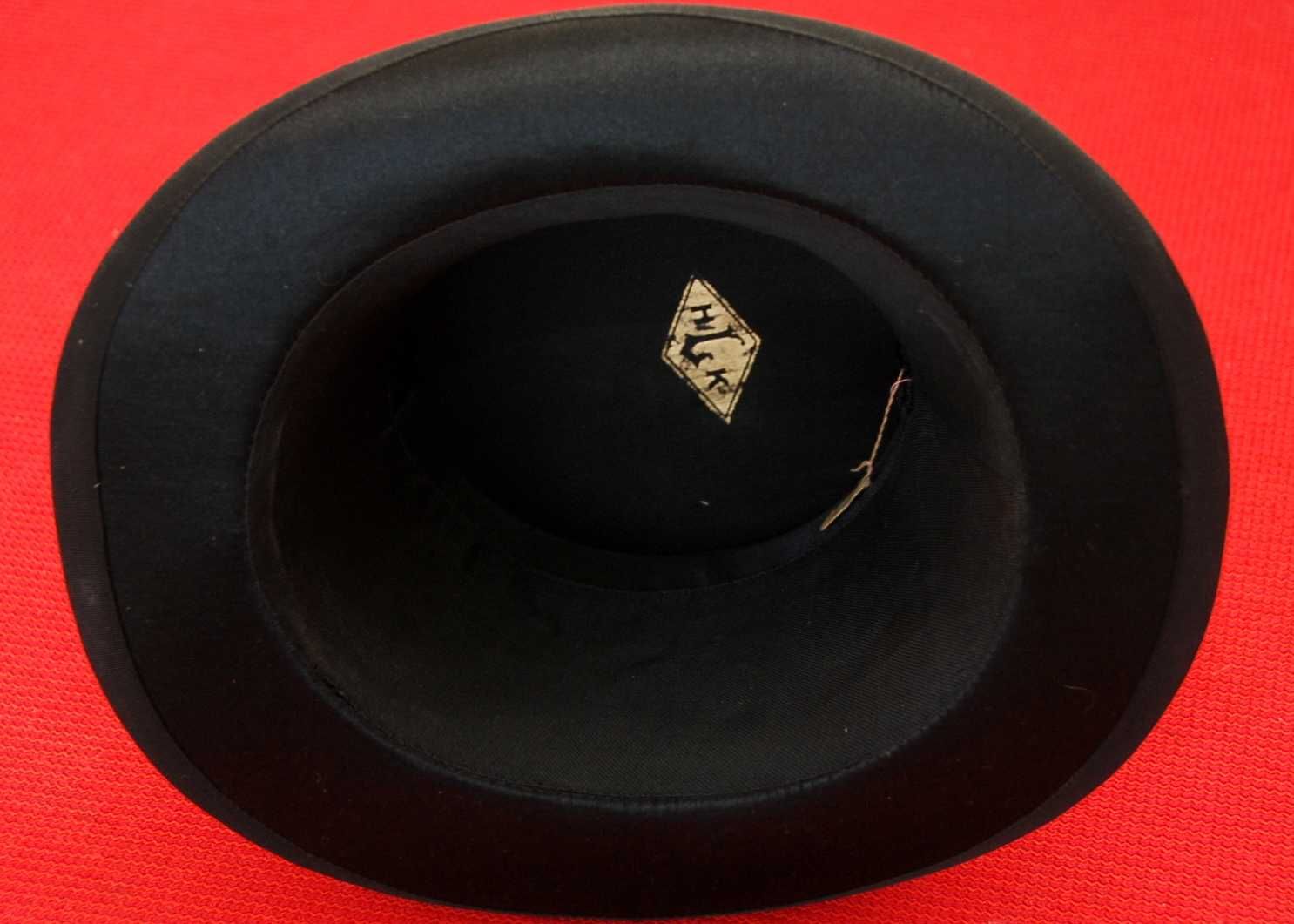 Stary składany kapelusz cylinder HLK szapoklak Ideal czarny r. 55/56