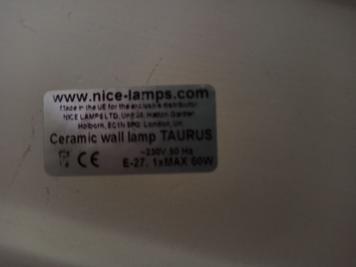 Lampa/kinkiet ceramiczny