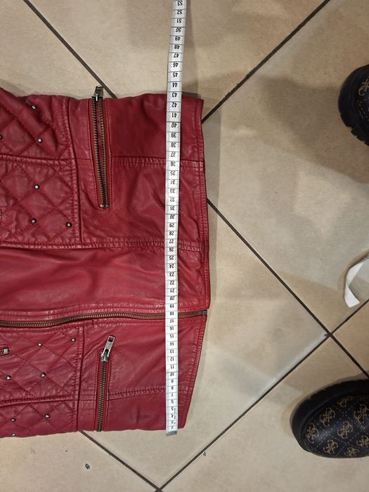 Ramoneska skórzana M stan bardzo dobry wymiary na zdjęciach