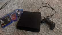 PlayStation 4 Slim 1TB + pad + 3 gry – stan bardzo dobry