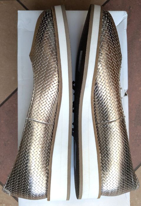 San Marina złote skórzane baleriny rozm. 36