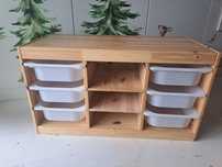 Ikea trofast regał drewniany z pojemnikami plus opcja kuchnia