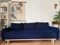 Granatowa Sofa IKEA GRUNNARP 3‑osobowa