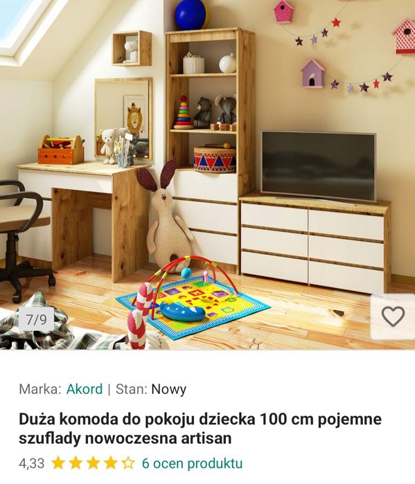 Komoda dziecięca Nowa dł 100 cm
