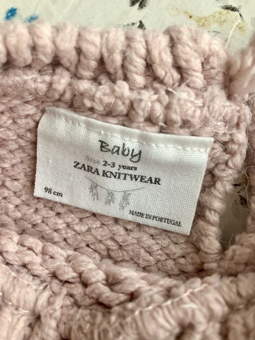 Gruby sweter świąteczny Zara, rozmiar 98 cm