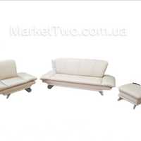 Кожаный гарнитур, диван+ кресло+пуф  Koinor б/у (280501). Германия