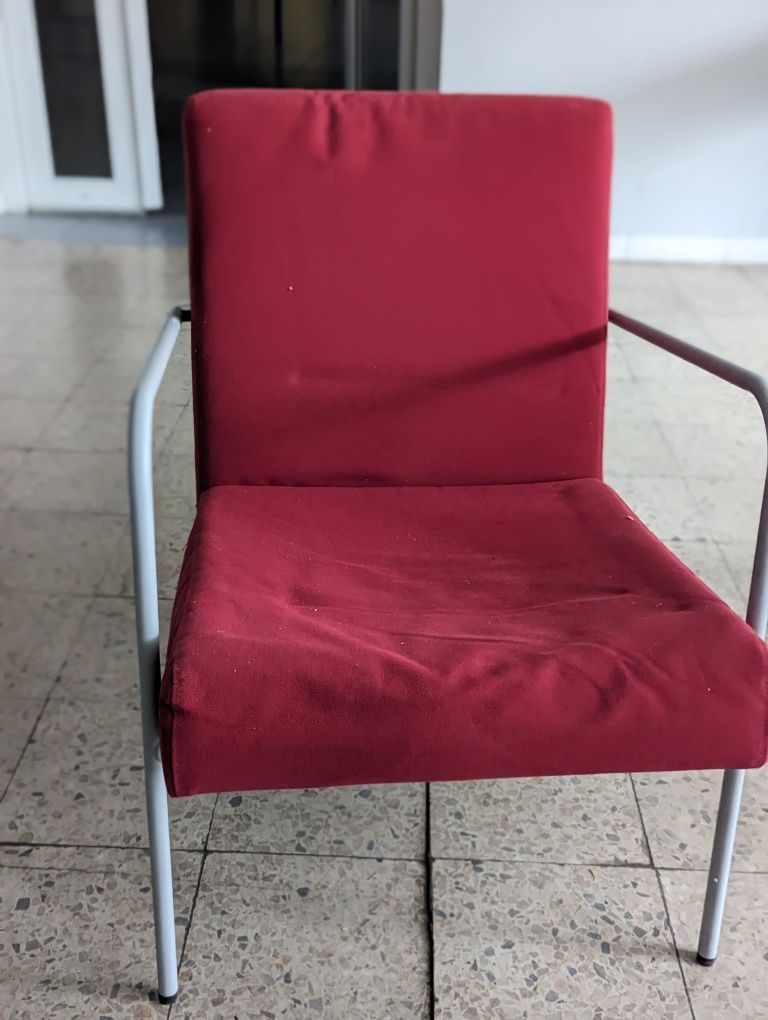 Fotel czerwony 2 sztuki