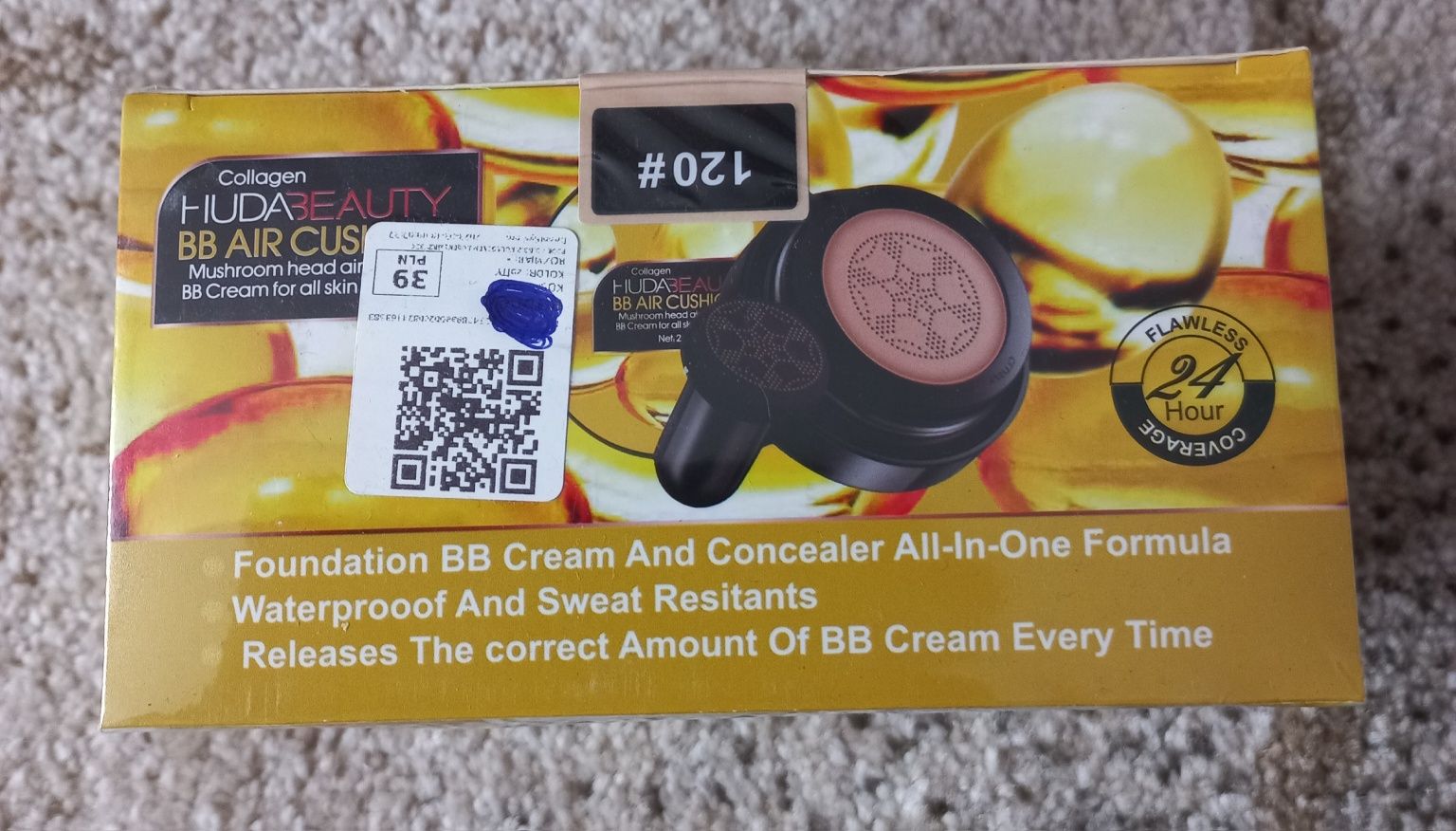 Podkład BB 120 vanilla nowy trwały do 24h