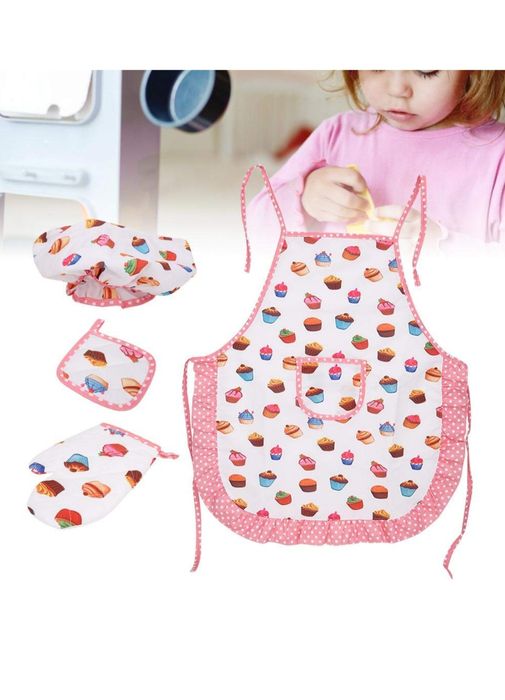Zestaw kucharza dla dzieci fartuch czapka rękawica kuchenna nowa hit