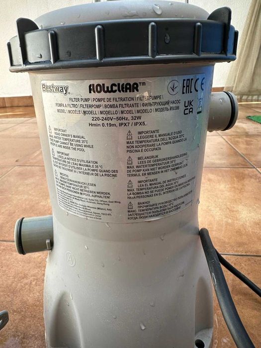 Piscina Bestway 3,05x0,76 com Clorador de sal, e filtro de Cartucho