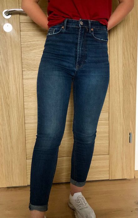 Jeansy super high waist stradivarius