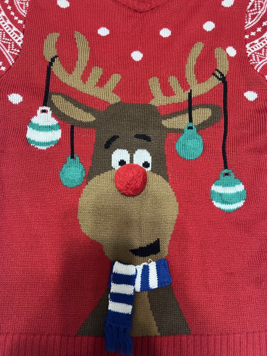 Новорічний светр Олень новогодний  фотосессия S-M