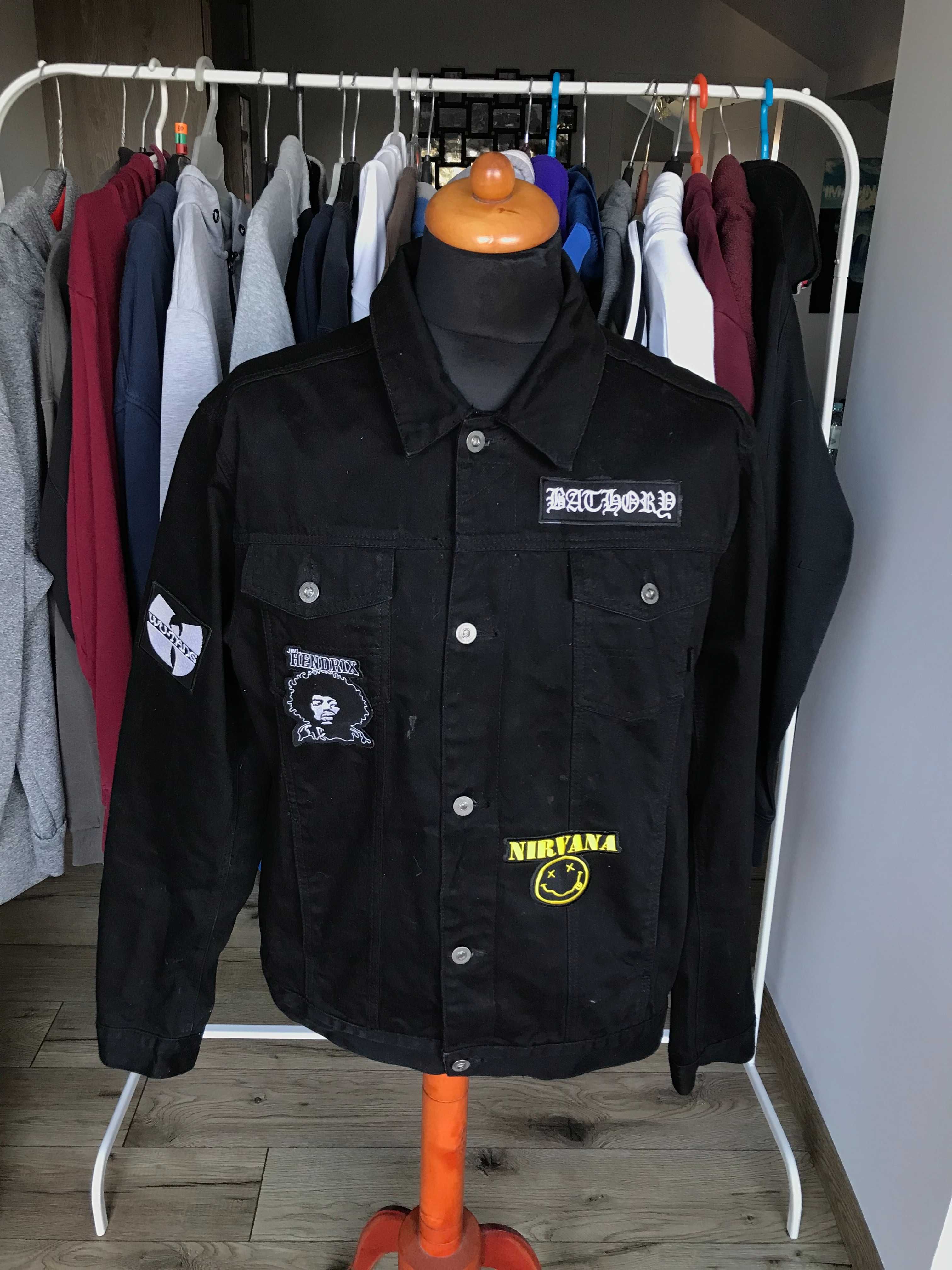 Kurtka jeansowa ASOS Nirvana/Jimi Hendrix/Wu-Tang rozm. XL