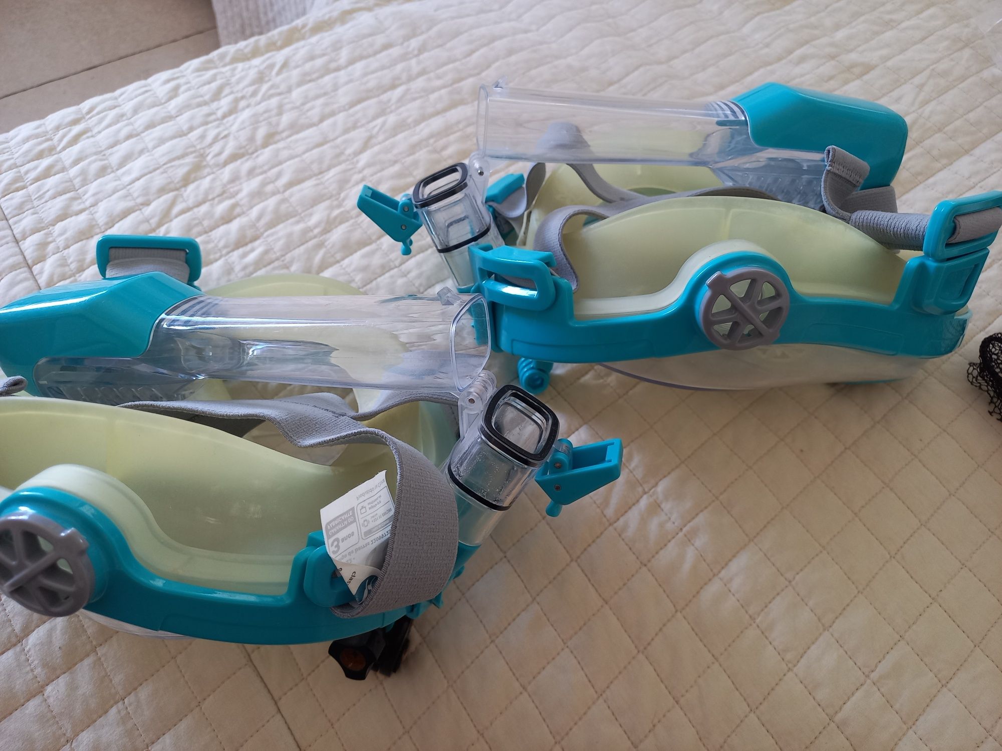 Duas mascaras de Snorkeling de superfície Easybreath