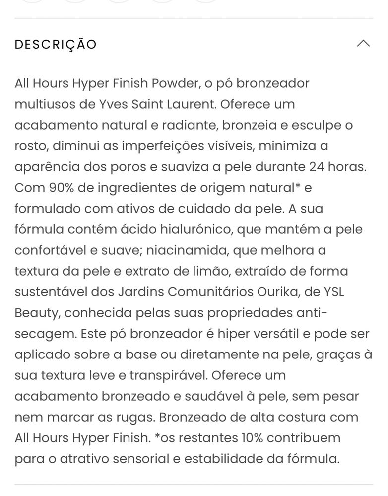 Bronzer Yvea Saint Laurent como novo