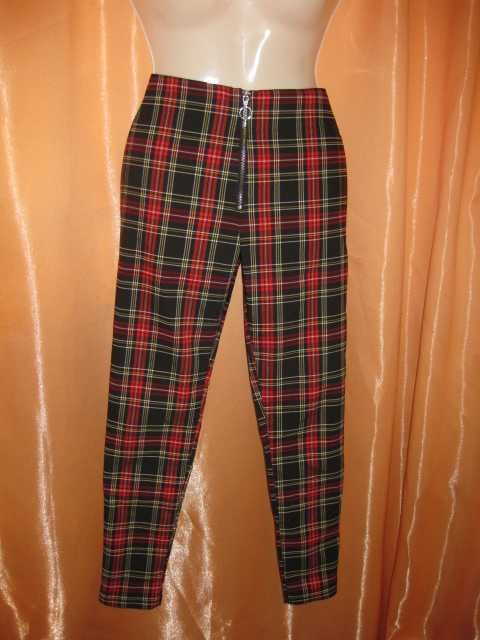 L Zara Зара штани Сліми вобтяжку стрейч еластичні як лосіни в клітинку