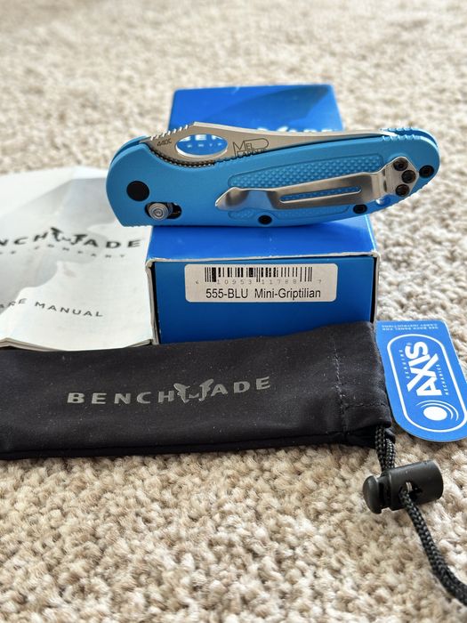 Benchmade 555-BLU Mini-Griptilian 2005 рік. Складний ніж. Оригінал!