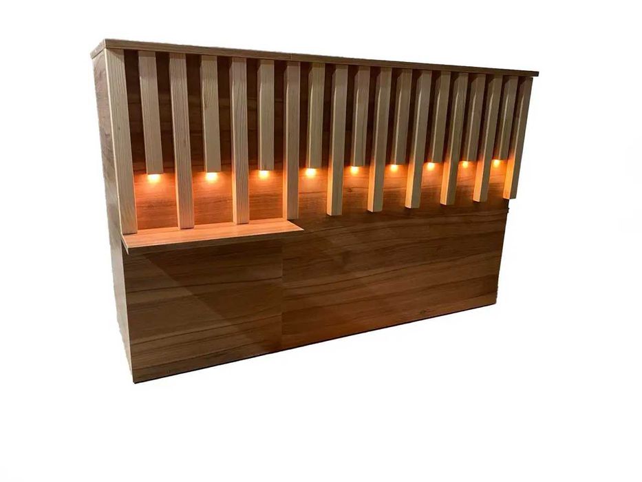 Барная стойка/ресепшн Хадсон Амарето LED