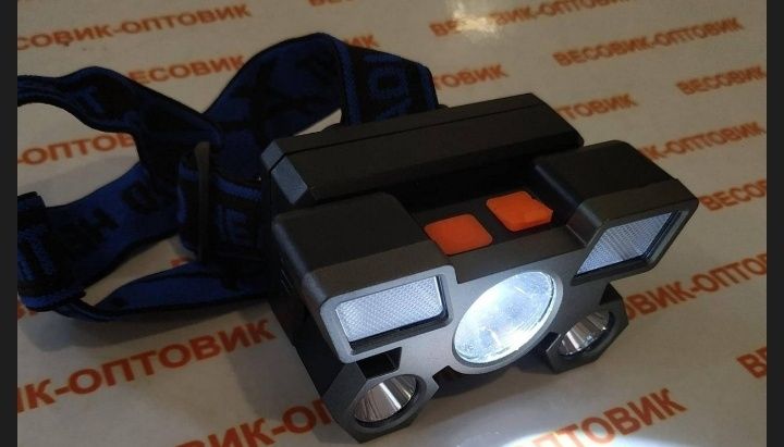 Налобний ліхтарик світлодіодний — 5 діодів