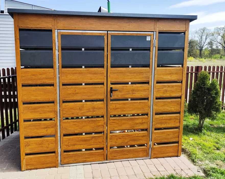 Duża Wiata Śmietnikowa 6x1 | WIATKA| Schowek| Altana| - Maj-Blach
