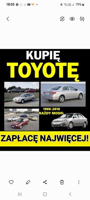 Skup aut toyota mercedes corolla sprinter hilux kaczka avensis vario