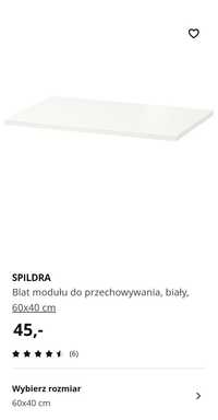 Ikea spildra blat modułu do przechowywania 60x40