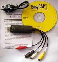 Adaptador USB p video audio tv playstation dvd tipo Easycap GRAVAR VHS