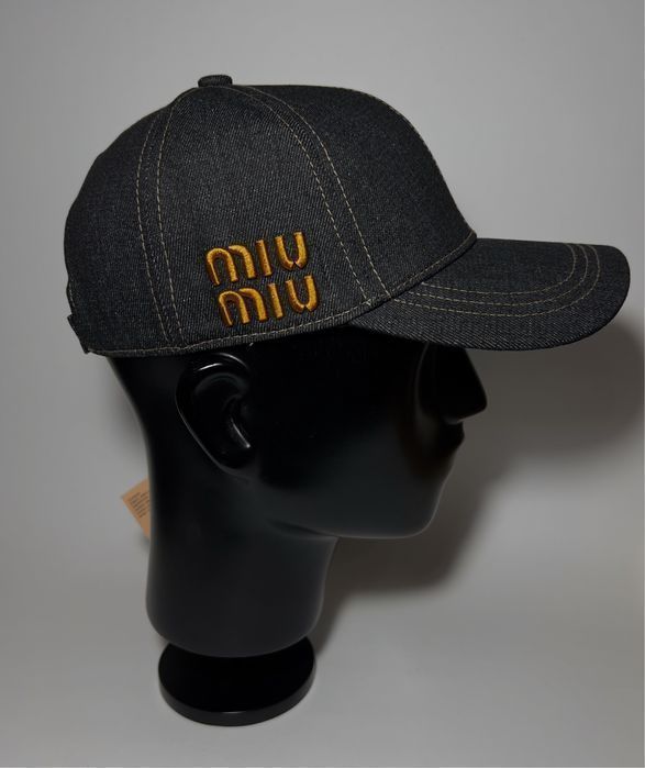 Кепка miu miu сіра та синя