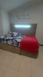 Cama Sommier com estrado elevatóro + cabeceira com led