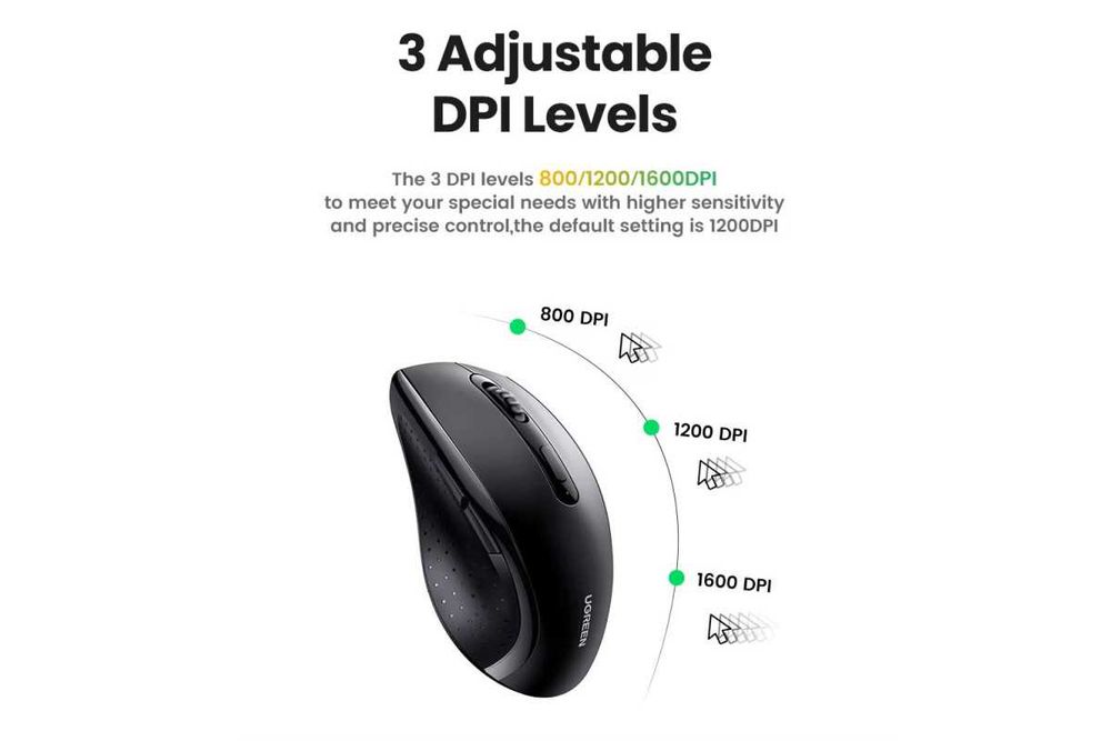 Бездротова миша UGREEN M511 Portable Wireless Black (45012)