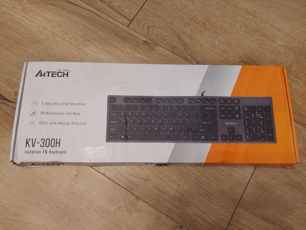Klawiatura przewodowa A4Tech KV-300H z 2 portami USB szaro-czarny