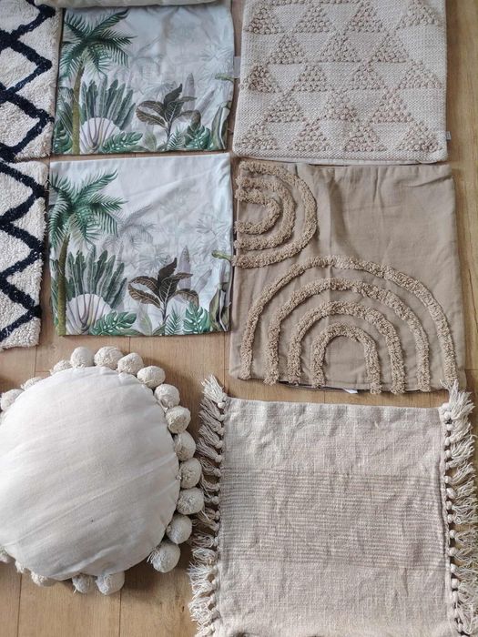 Poduszki boho pompony