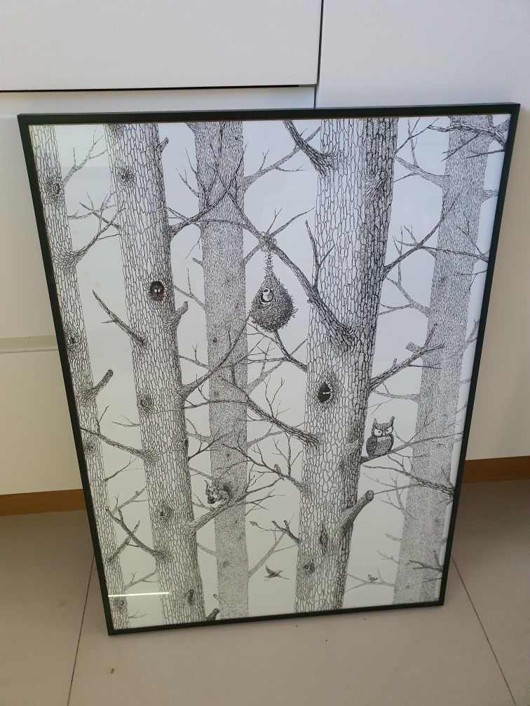 Rama aluminiowa z plakatem czarna IKEA Stromby 70 x 50 cm