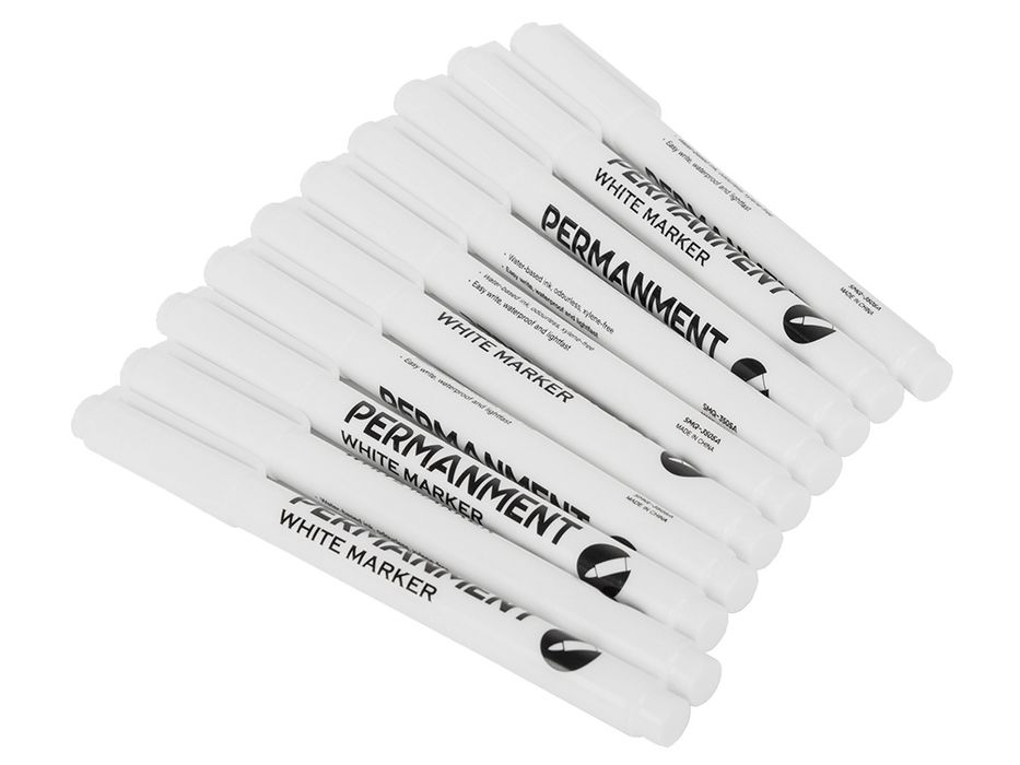 Marker Pisak Permanentny Biały Wodoodporny 1Szt Do Opon Szyb Stali