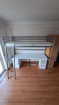 Cama Alta Ikea Cinza