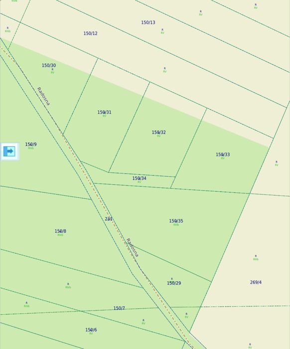 Strupina, skokowa - działka budowlana około 1000 metrów kwadratowych