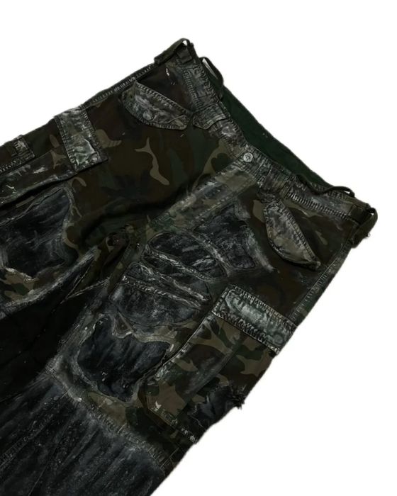 custom baggy painted camo opium archive pants