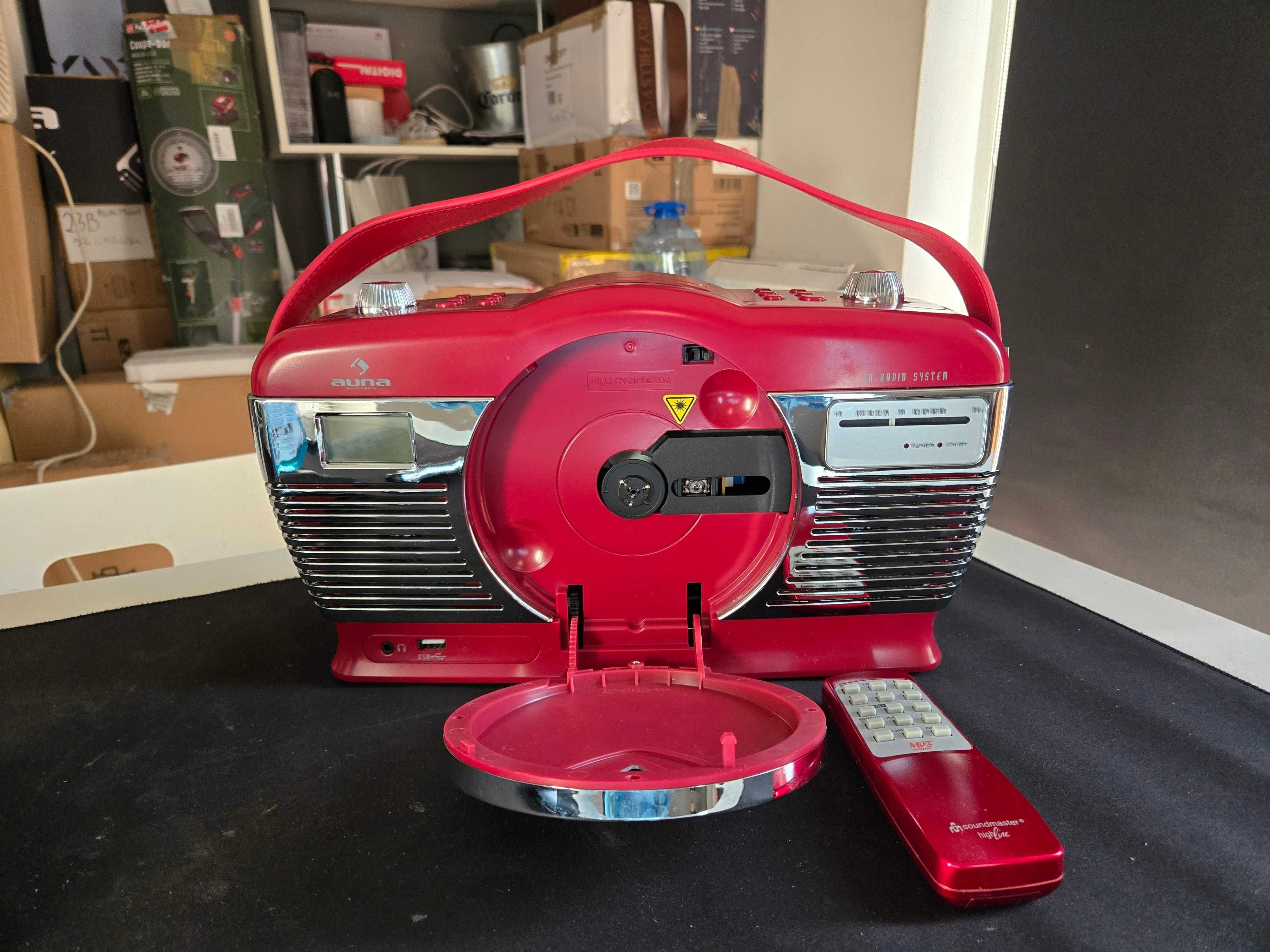 Piękne Przenośne Radio Cd Retro Auna RCD -70 xz8
